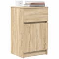 Miniatyrbilde 5 av 11: vidaXL Nattbord sonoma eik 39x35x65 cm konstruert tre