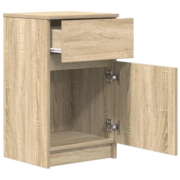 vidaXL Nattbord sonoma eik 39x35x65 cm konstruert tre
