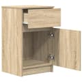 Miniatyrbilde 6 av 11: vidaXL Nattbord sonoma eik 39x35x65 cm konstruert tre