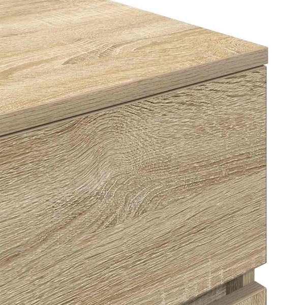 vidaXL Nattbord sonoma eik 39x35x65 cm konstruert tre