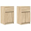Miniatyrbilde 3 av 11: vidaXL Nattbord 2 stk sonoma eik 39x35x65 cm konstruert tre