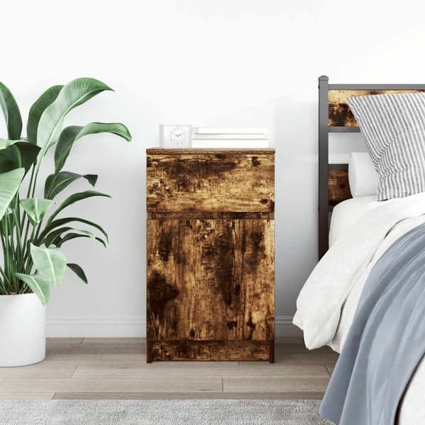 vidaXL Nattbord sonoma eik 39x35x65 cm konstruert tre