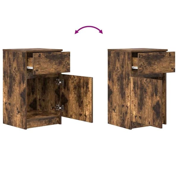 vidaXL Nattbord sonoma eik 39x35x65 cm konstruert tre