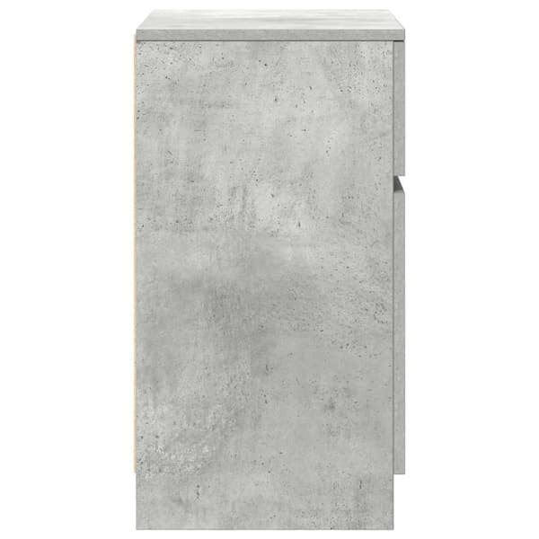 vidaXL Sängbord betonggrå 39x35x65 cm konstruerat trä