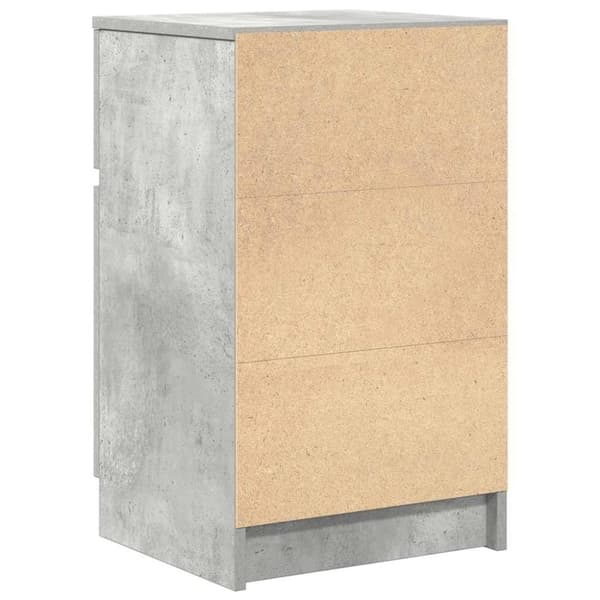 vidaXL Sängbord betonggrå 39x35x65 cm konstruerat trä