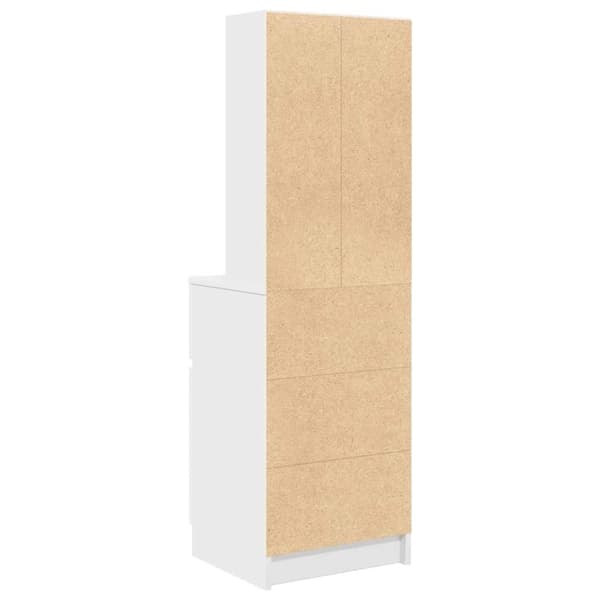 vidaXL Sängbord vitt 39x35x125 cm konstruerat trä