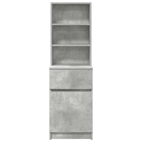 vidaXL Nattbord betonggrå 39x35x125 cm konstruert tre