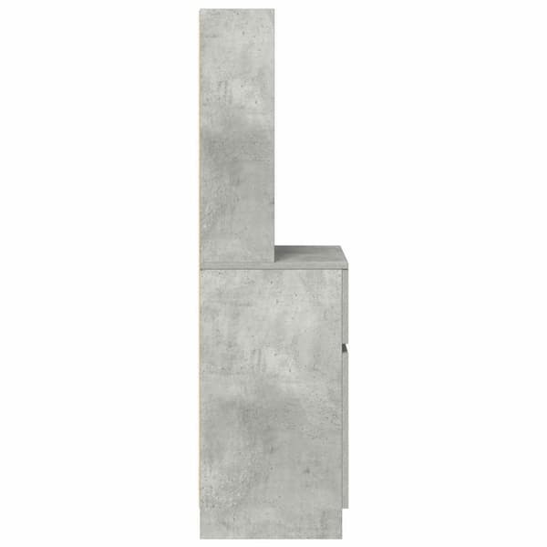 vidaXL Nattbord betonggrå 39x35x125 cm konstruert tre