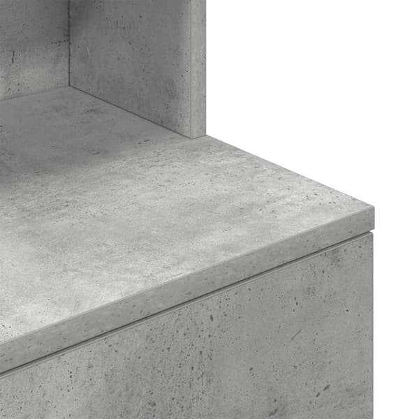 vidaXL Nattbord betonggrå 39x35x125 cm konstruert tre