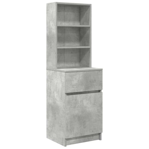 vidaXL Nattbord betonggrå 39x35x125 cm konstruert tre