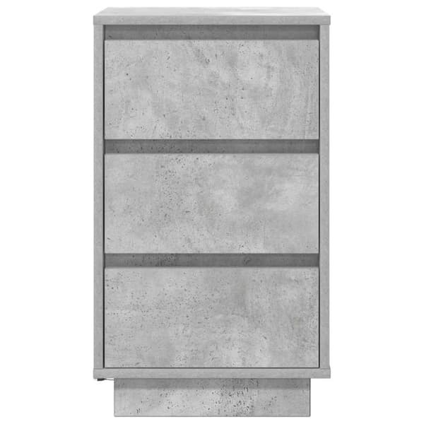 vidaXL Nattbord med LED-lys betonggrå 38x34x65 cm