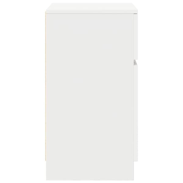 vidaXL Nattbord hvit 39x35x65 cm konstruert tre