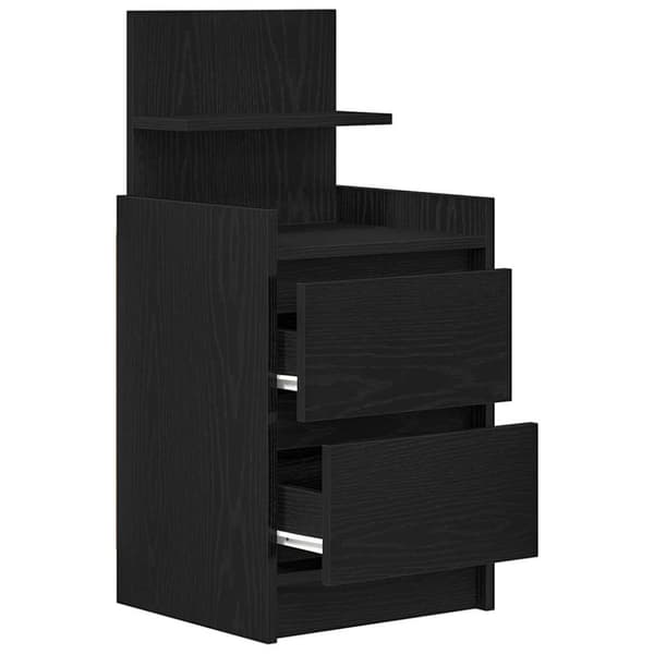 vidaXL sengebord med 2 skuffer 38x34x80 cm sort