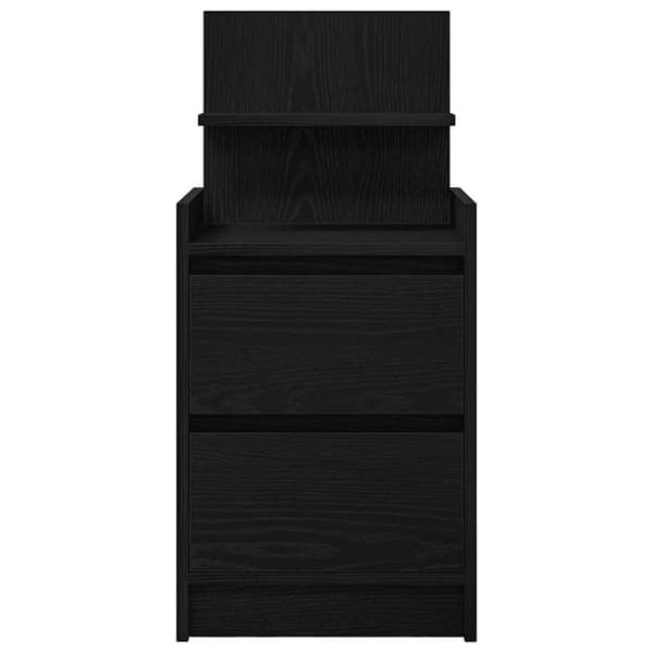 vidaXL sengebord med 2 skuffer 38x34x80 cm sort