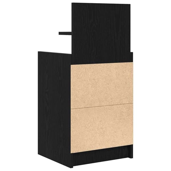vidaXL sengebord med 2 skuffer 38x34x80 cm sort