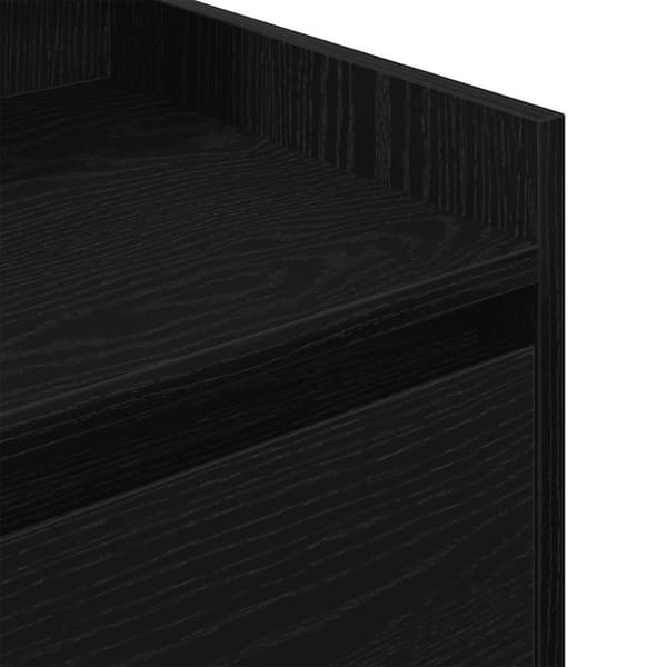 vidaXL sengebord med 2 skuffer 38x34x80 cm sort