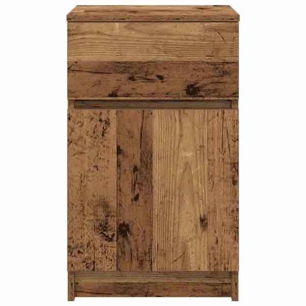 vidaXL sengeskab 39x35x65 cm konstrueret træ antikt træ