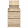 Miniatyrbillede 7 af 11: vidaXL sengebord med 2 skuffer 38x34x80 cm sonoma-eg