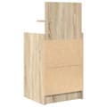 Miniatyrbillede 9 af 11: vidaXL sengebord med 2 skuffer 38x34x80 cm sonoma-eg