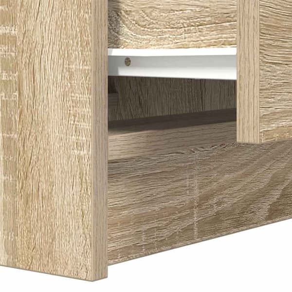 vidaXL sengebord med 2 skuffer 38x34x80 cm sonoma-eg
