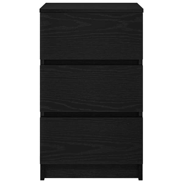 vidaXL sengeborde med 3 skuffer 2 stk. 39x35x65 cm sort