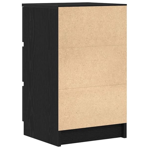 vidaXL sengeborde med 3 skuffer 2 stk. 39x35x65 cm sort
