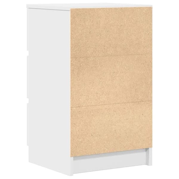 vidaXL sengebord med 3 skuffer 39x35x65 cm hvid