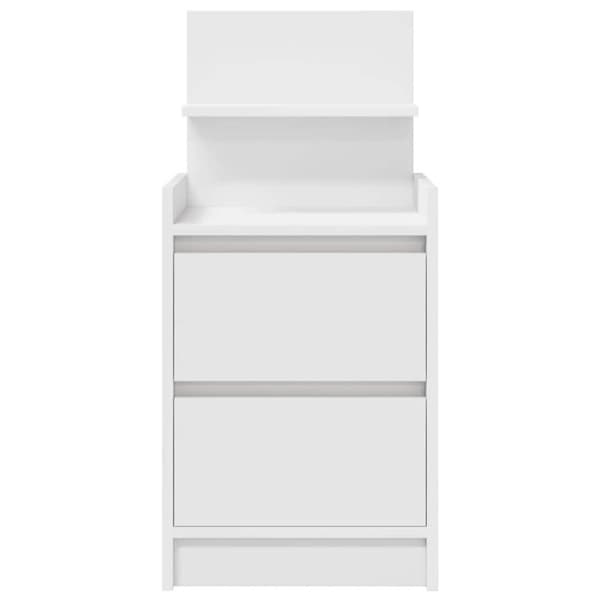 vidaXL sengebord med 2 skuffer 38x34x80 cm hvid