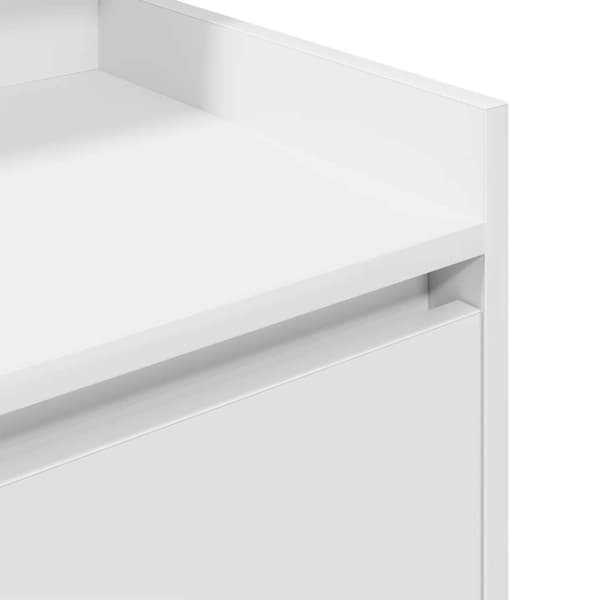 vidaXL sengebord med 2 skuffer 38x34x80 cm hvid