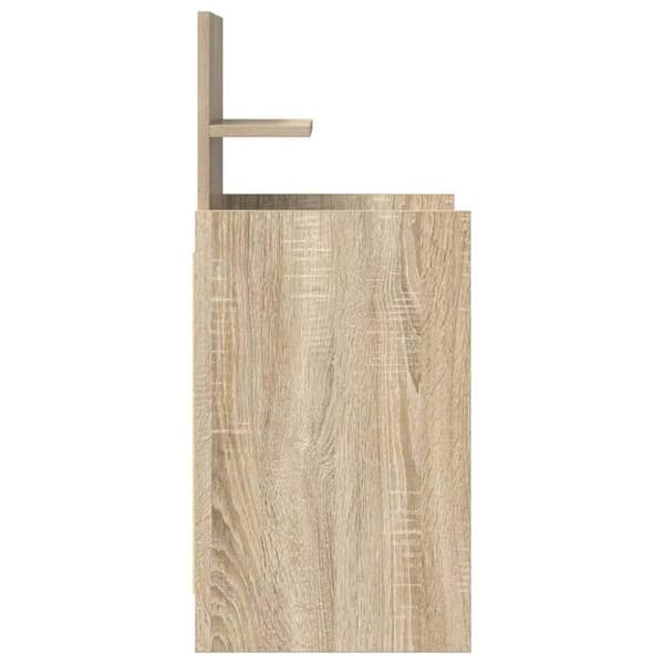 vidaXL sengeborde med 2 skuffer 2 stk. 38x34x80 cm sonoma-eg