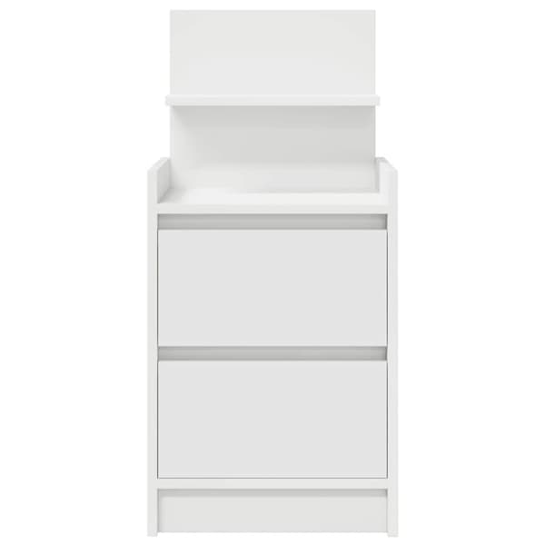 vidaXL sengeborde med 2 skuffer 2 stk. 38x34x80 cm hvid