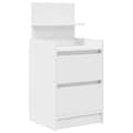 Miniatyrbilde 3 av 11: vidaXL Nattbord med 2 skuffer hvit 38x34x80 cm
