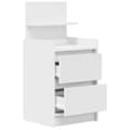 Miniatyrbilde 6 av 11: vidaXL Nattbord med 2 skuffer hvit 38x34x80 cm