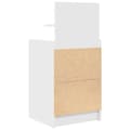 Miniatyrbilde 9 av 11: vidaXL Nattbord med 2 skuffer hvit 38x34x80 cm