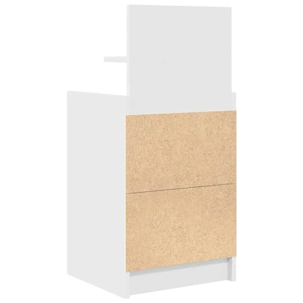 vidaXL Nattbord med 2 skuffer hvit 38x34x80 cm