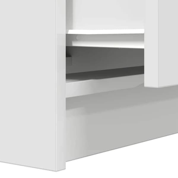 vidaXL Nattbord med 2 skuffer hvit 38x34x80 cm