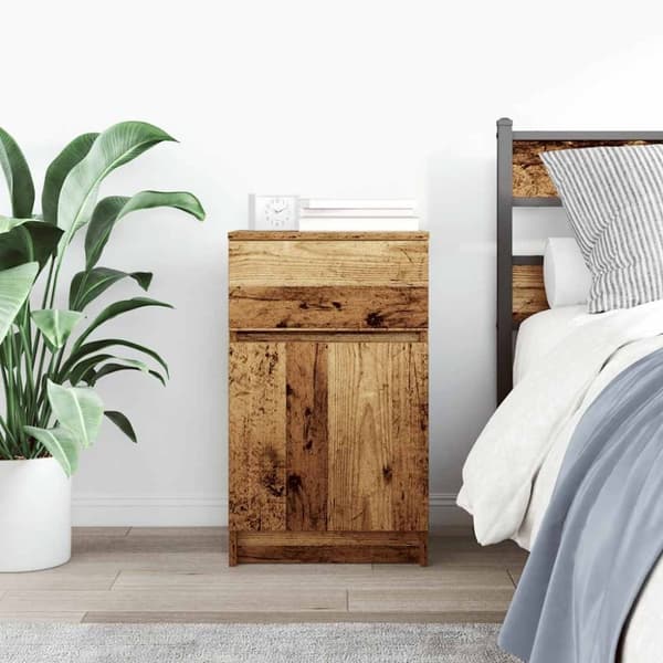 vidaXL Nattbord gammelt tre 39x35x65 cm konstruert tre