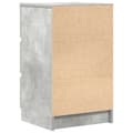 Miniatyrbilde 10 av 11: vidaXL Nattskap med 3 skuffer 2 stk betonggrå 39x35x65 cm
