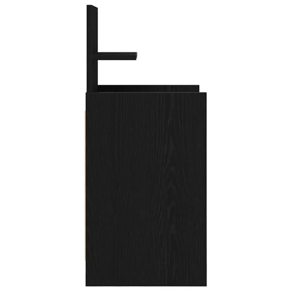 vidaXL Nattskap med 2 skuffer 2 stk svart 38x34x80 cm