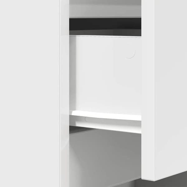 vidaXL Sängbord med 3 lådor vit 39x35x65 cm