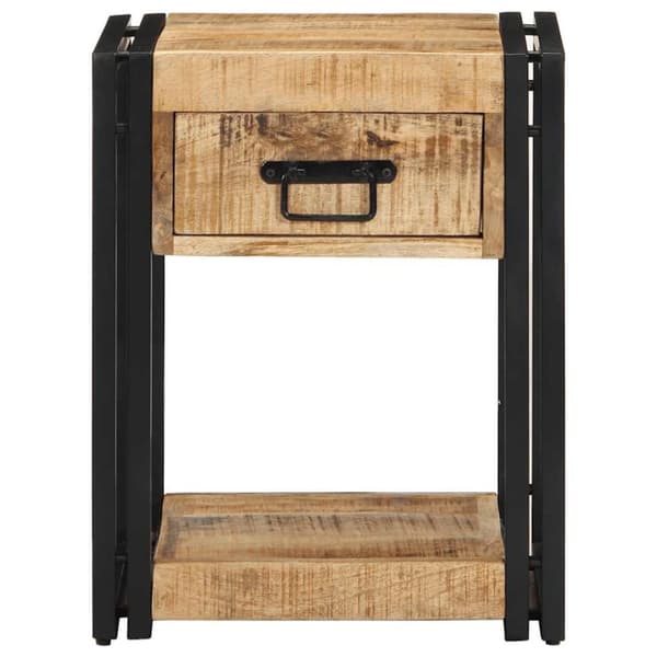 vidaXL sengeskabe 2 stk 40x35x50 cm massivt ru mangotræ
