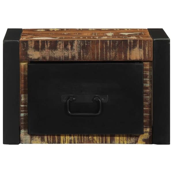 vidaXL sengeskabe 2 stk 40x35x25 cm massivt genbrugstræ flerfarvet
