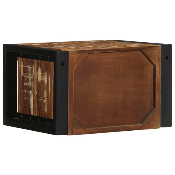 vidaXL sengeskabe 2 stk 40x35x25 cm massivt genbrugstræ flerfarvet