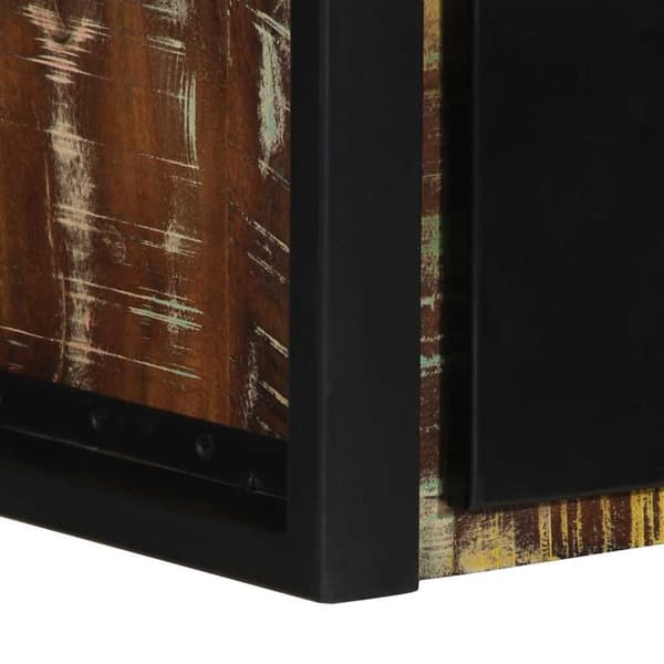 vidaXL sengeskabe 2 stk 40x35x25 cm massivt genbrugstræ flerfarvet