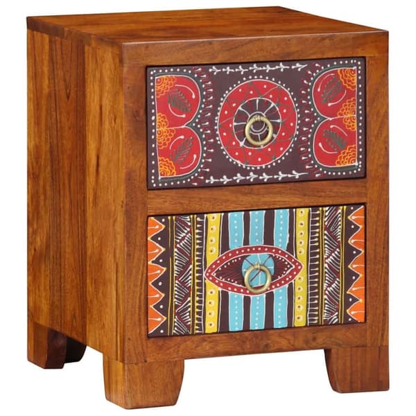 vidaXL yöpöytäkaappi 2 kpl 35x35x45 cm massiivipuu akaasia