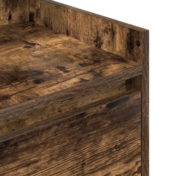 vidaXL sengeborde med 2 skuffer 2 stk. 38x34x80 cm røget egetræsfarve