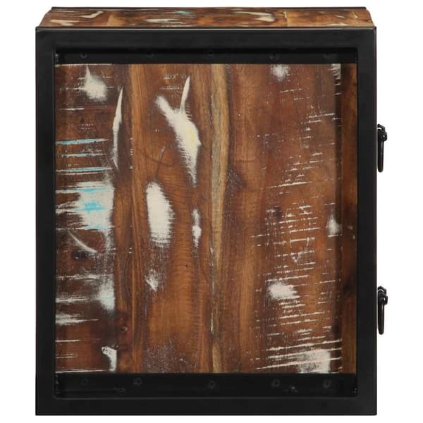 vidaXL sengeskabe 2 stk 40x35x40 cm massivt genbrugstræ flerfarvet