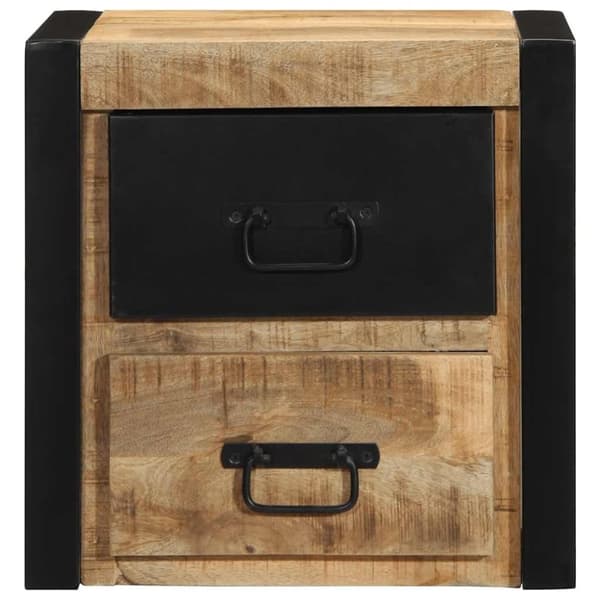 vidaXL sengeskab 40x35x40 cm massivt ru mangotræ
