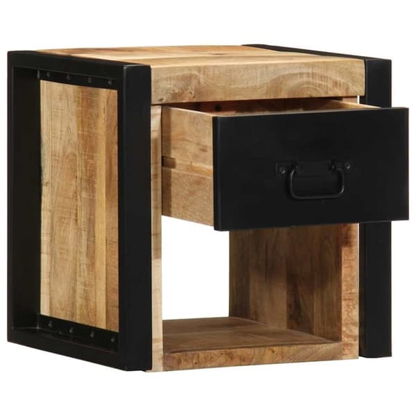 vidaXL sengeskabe 2 stk 40x35x40 cm massivt ru mangotræ
