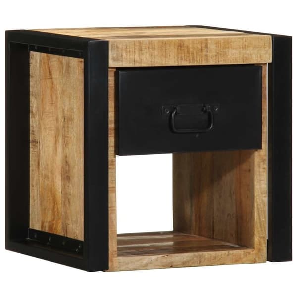 vidaXL sengeskabe 2 stk 40x35x40 cm massivt ru mangotræ